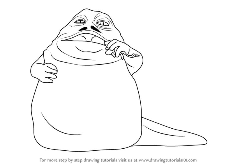 How to draw jabba the hutt from star wars star wars step by step