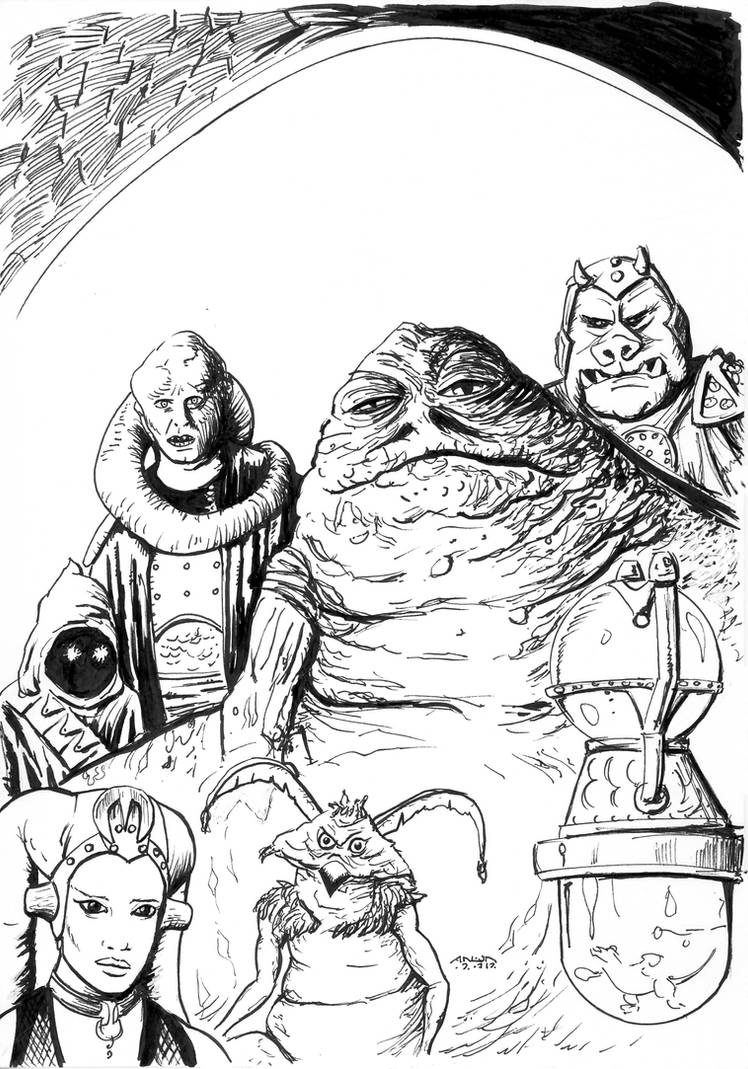 Jabba the hutt coloring page by antonvandort on