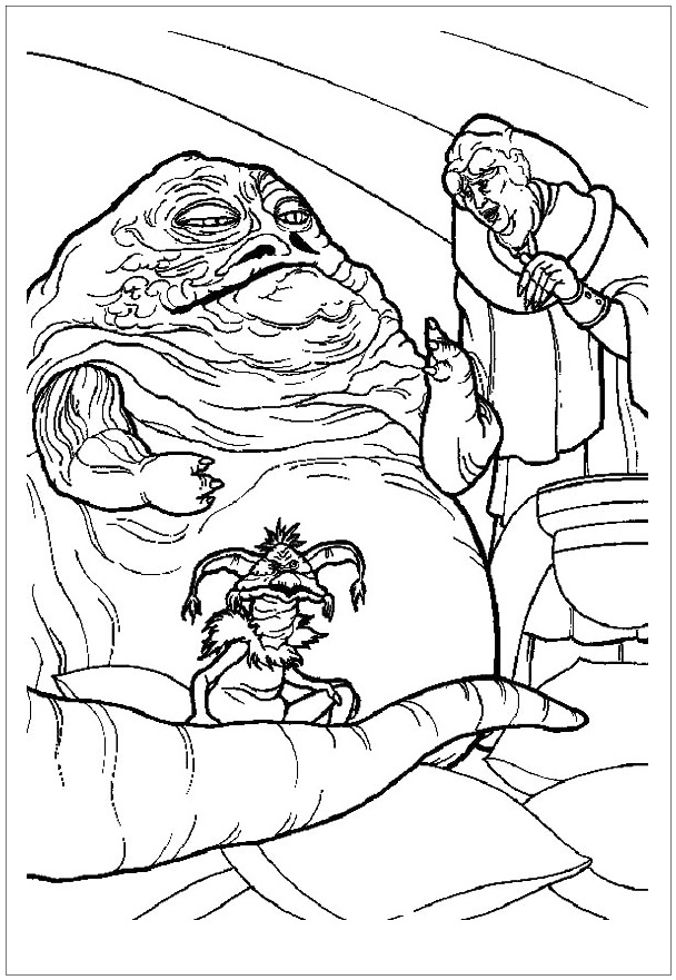 Jabba the hutt coloring pages