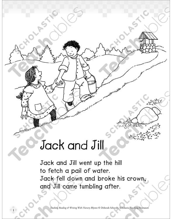 Teaching with jack and jill printable lesson plans and ideas mini