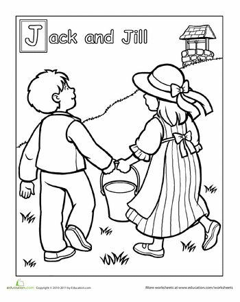 Jack and jill went up the hill worksheet education nursery rhymes activities nursery rhyme lessons nursery rhymes preschool crafts