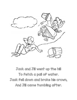 Jack and jill went up the hill coloring sheet by ann vang tpt