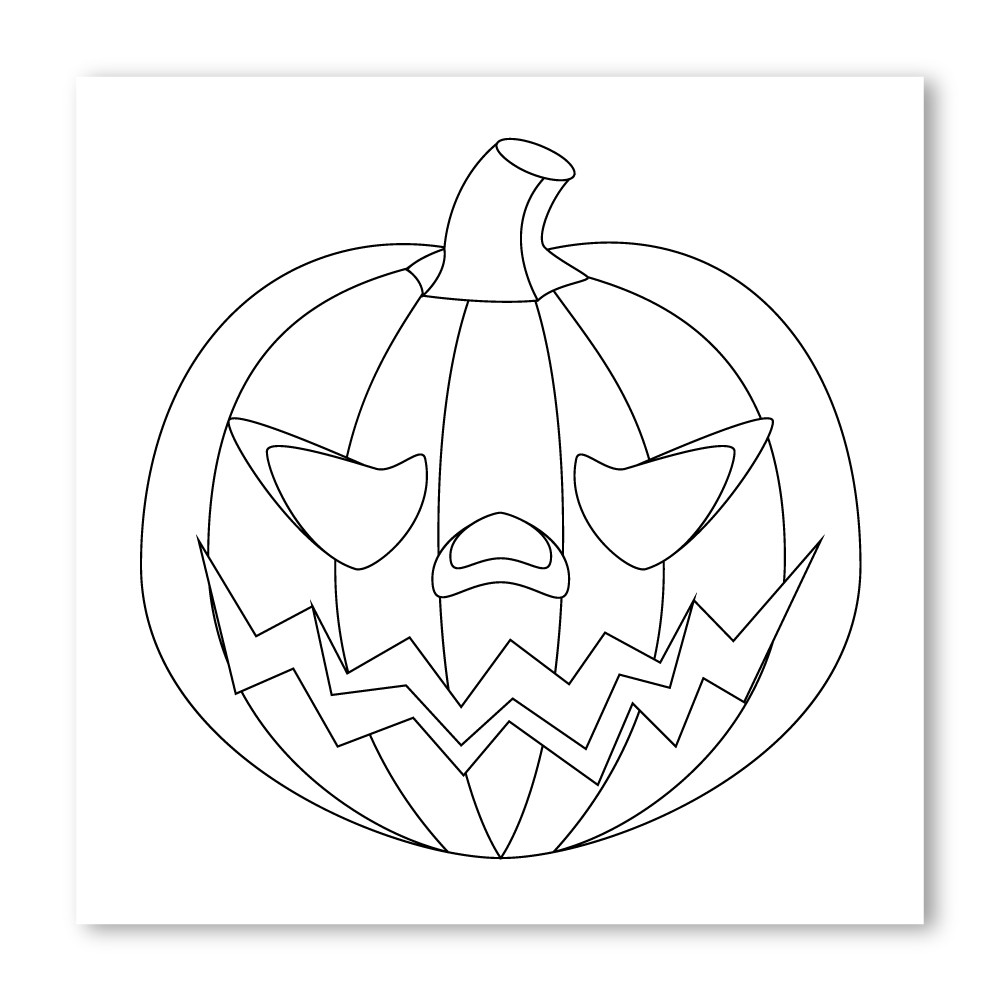 Emoji one coloring wall graphic square jack o lantern