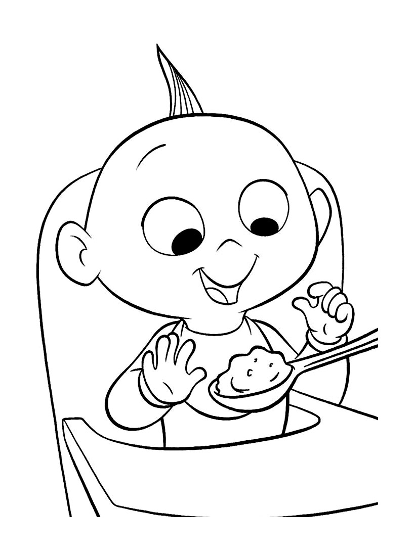 The incredibles disney free coloring pages