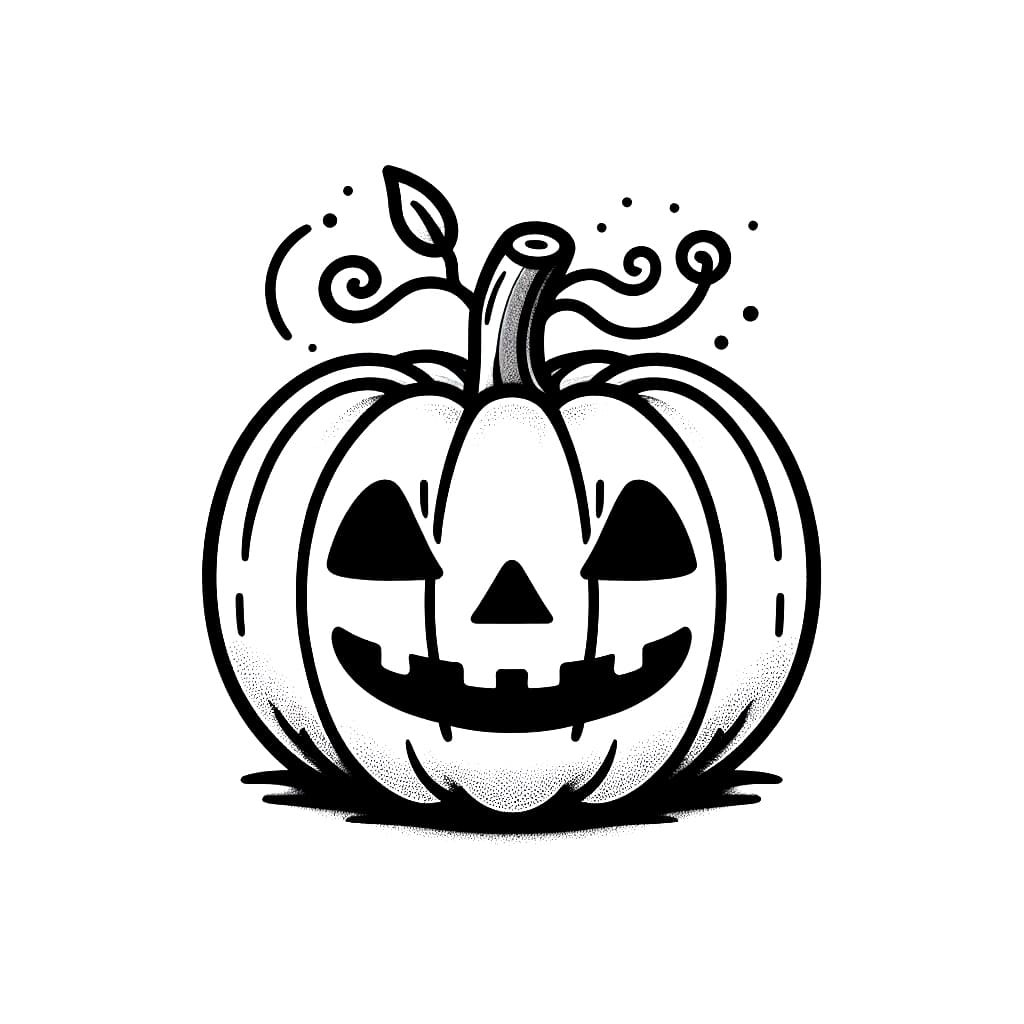 Simple jack o lantern coloring page