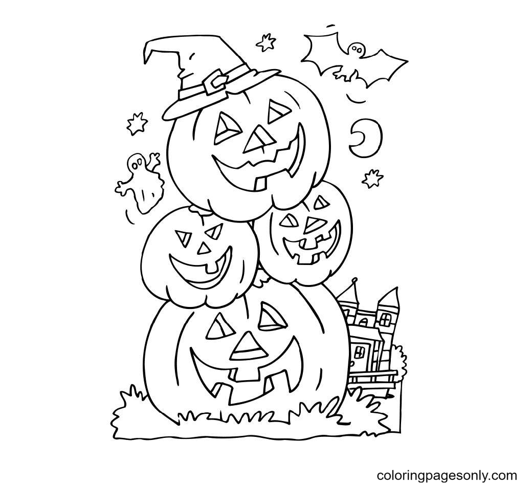 Jack o lantern coloring pages printable for free download