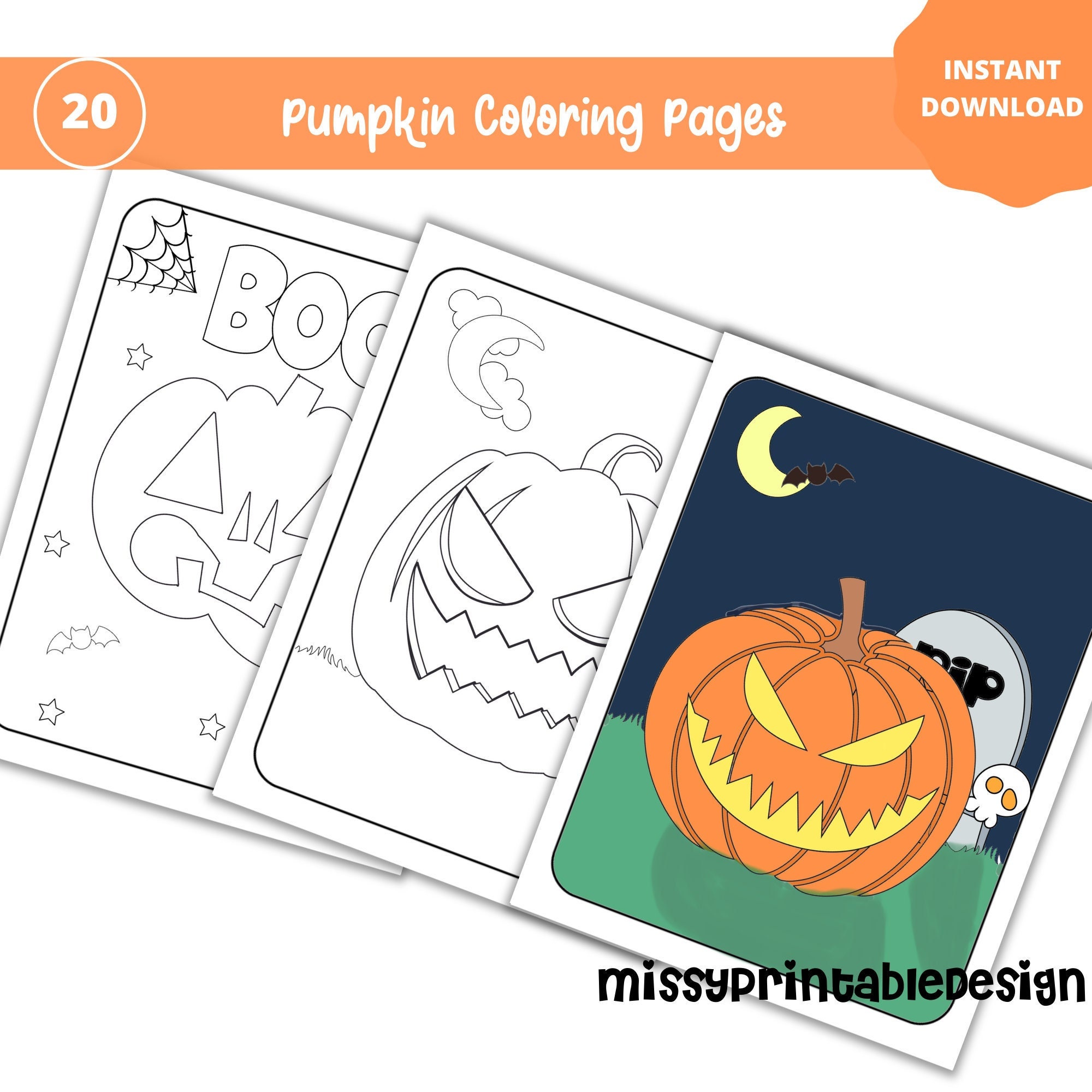 Pumpkin coloring pages printable halloween jack