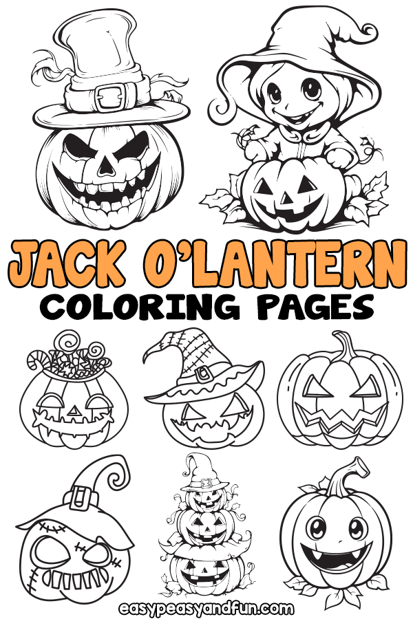 Printable jack olantern coloring pages â sheets