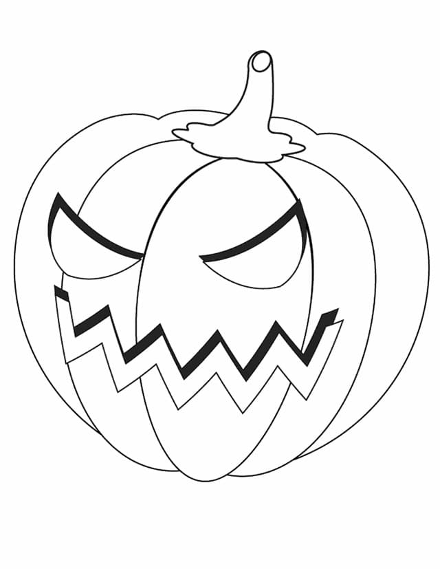 Free jack o lantern coloring page