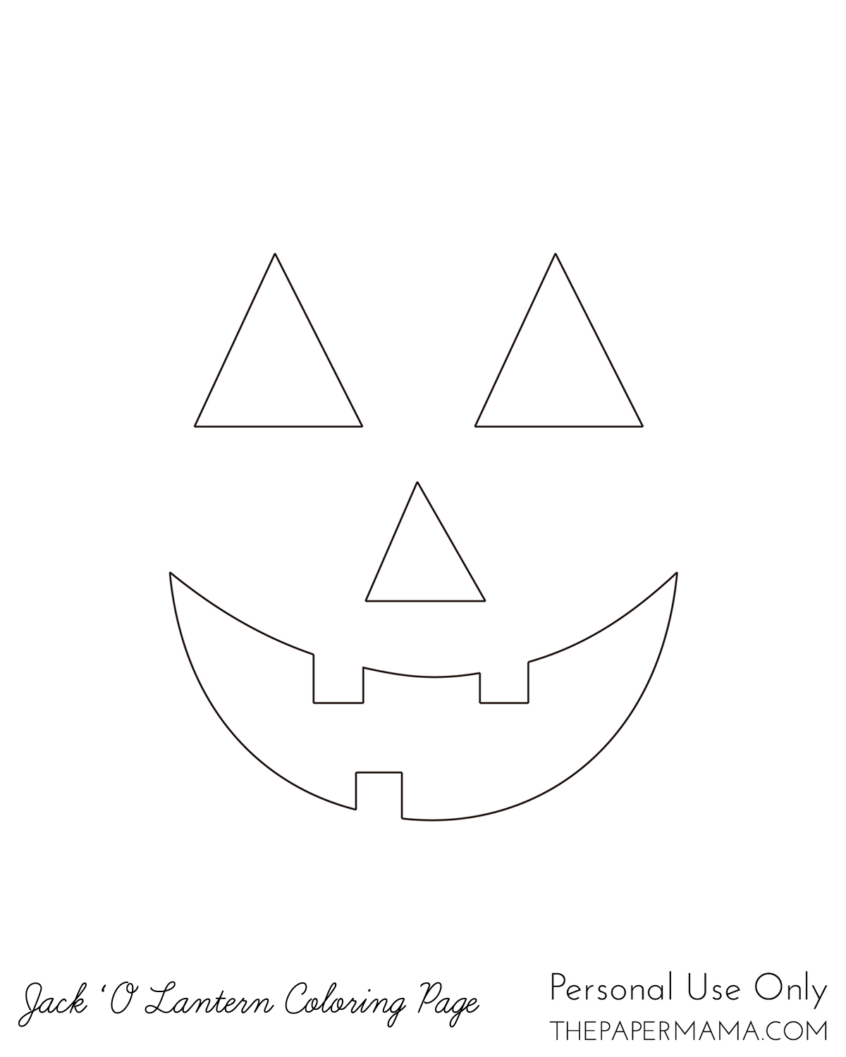 Jack o lantern coloring page