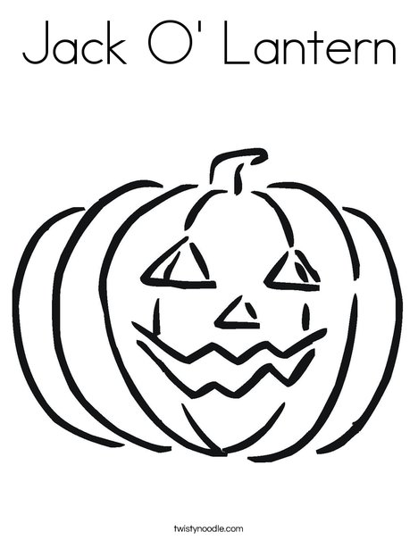 Jack o lantern coloring page