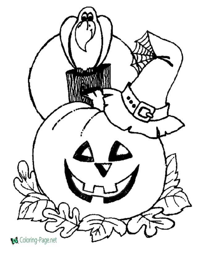 Jack o lantern coloring pages