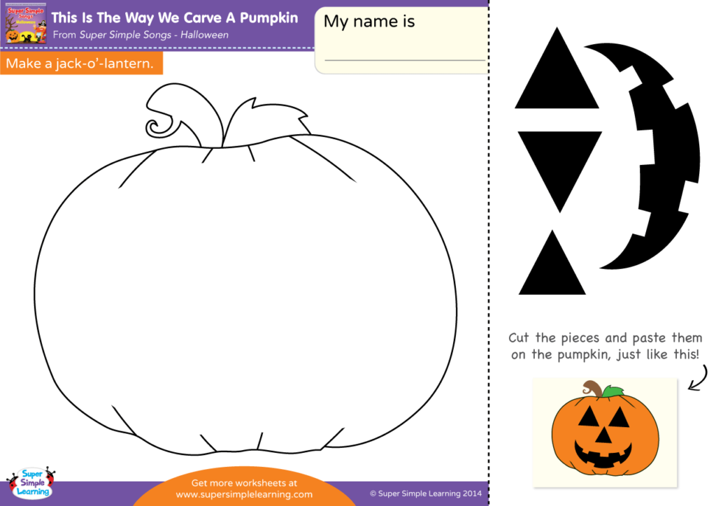This is the way we carve a pumpkin worksheet