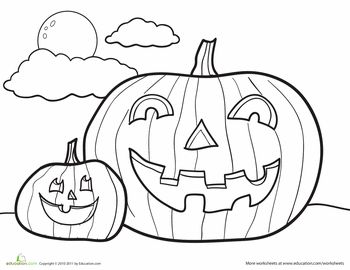 Jack o lantern worksheet education coloring pages preschool arts and crafts jack o lantern