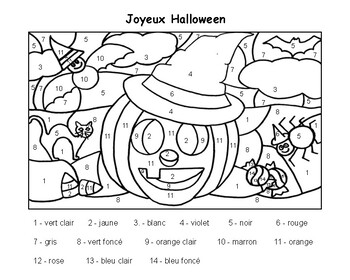 Joyeux halloween jack olanternbat color sheets french by sra madame