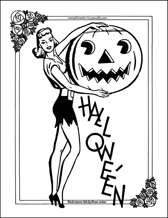 Halloween coloring pages for kids adults free printables