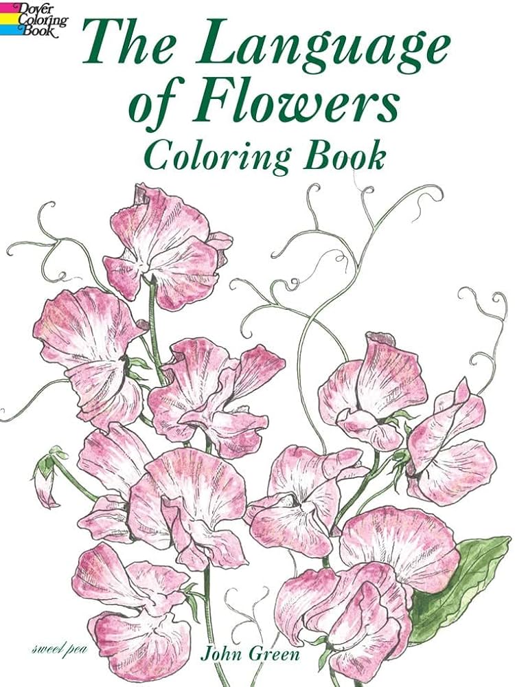 The language of flowers coloring book dover nature coloring book john green books