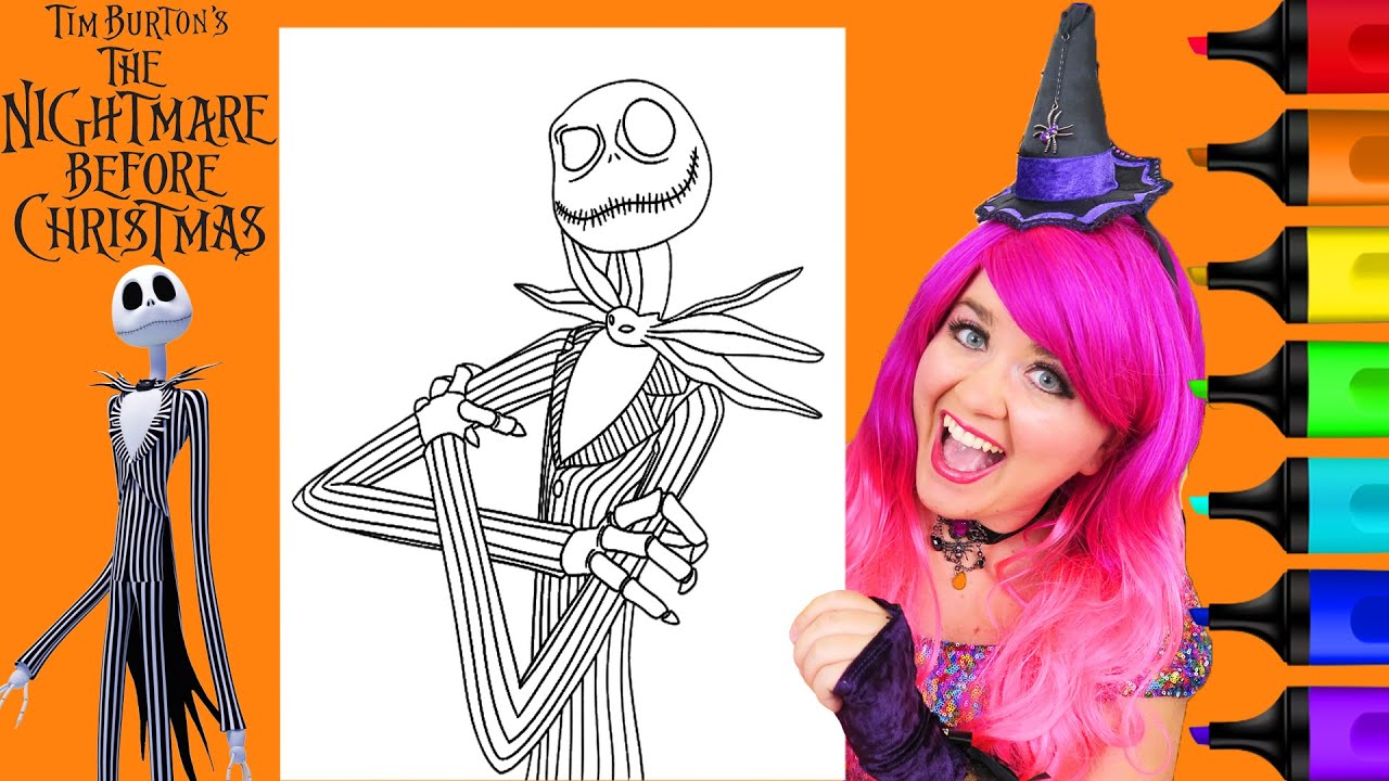 How to color the nightare before christas jack skellington arkers