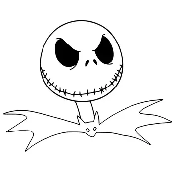 Iconic jack skellington coloring page from nightmare before christmas