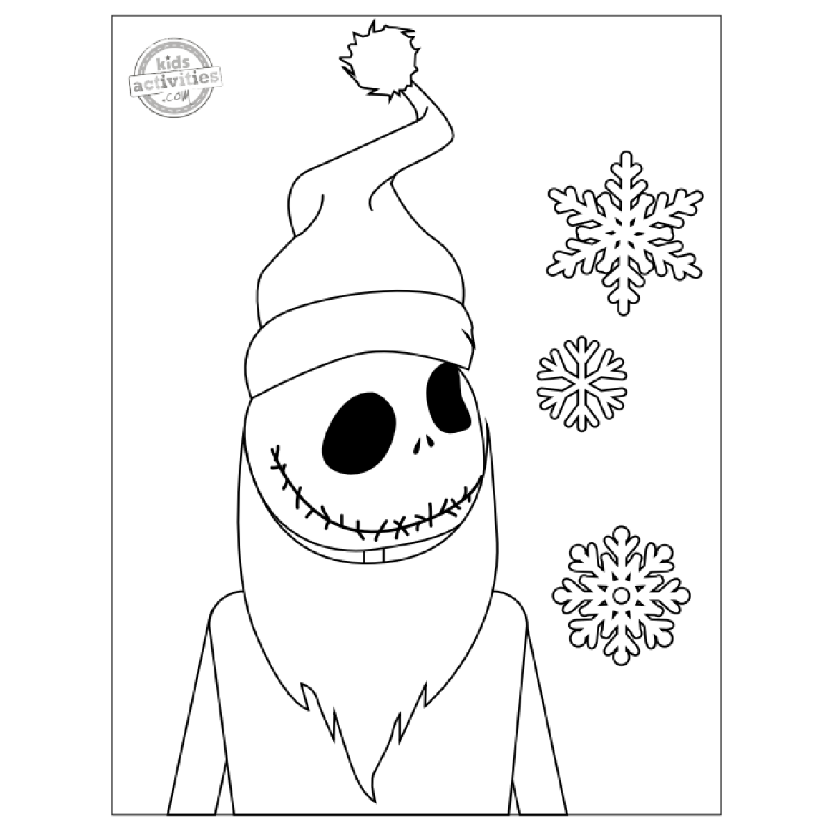 Coolest free printable nightmare before christmas coloring pages kids activities blog