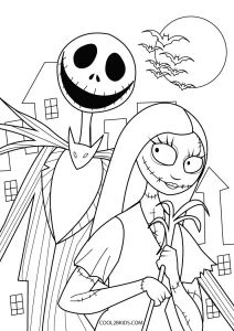 Free printable nightmare before christmas coloring pages for kids christmas coloring pages nightmare before christmas drawings disney coloring pages printables