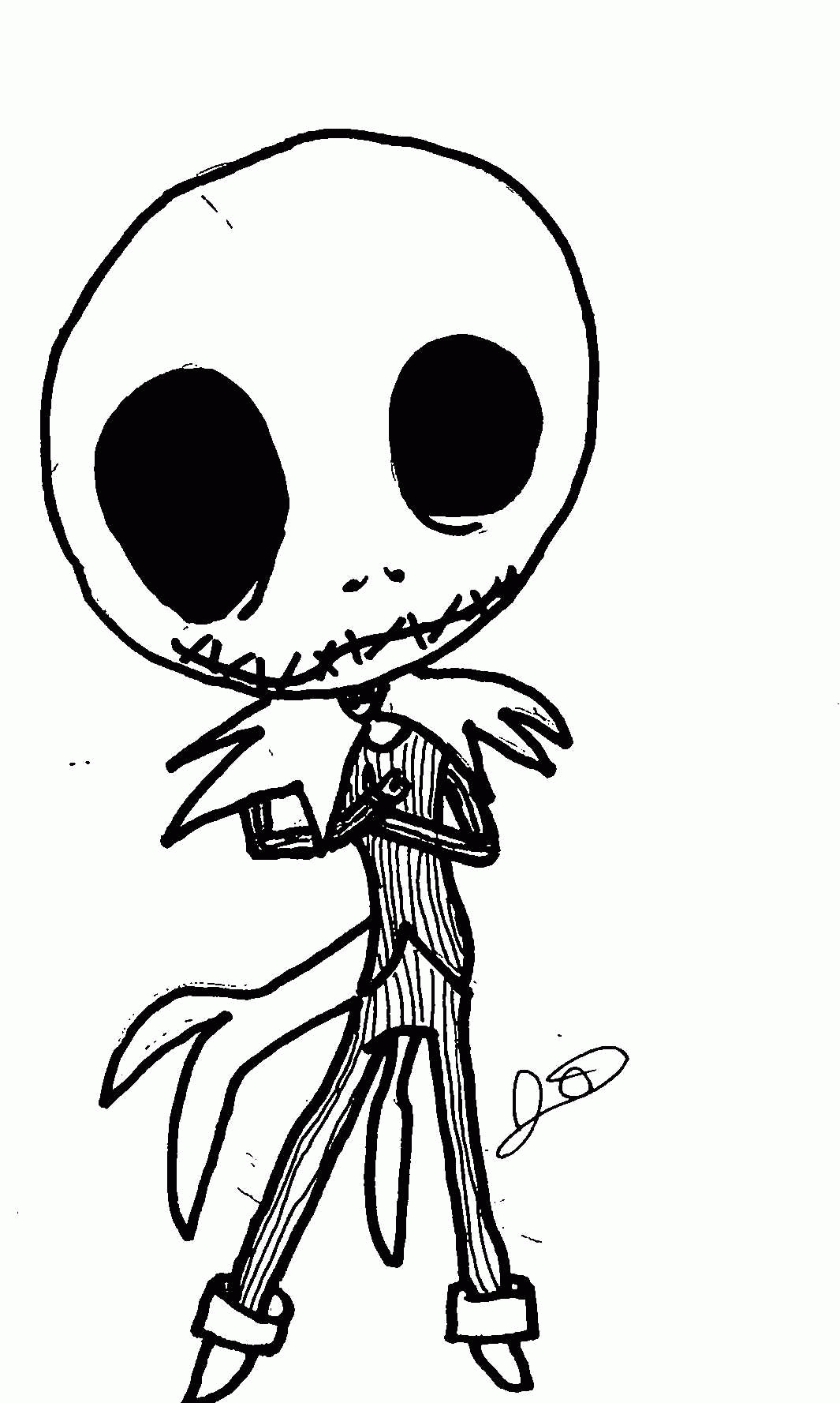 Jack skellington coloring pages printable for free download