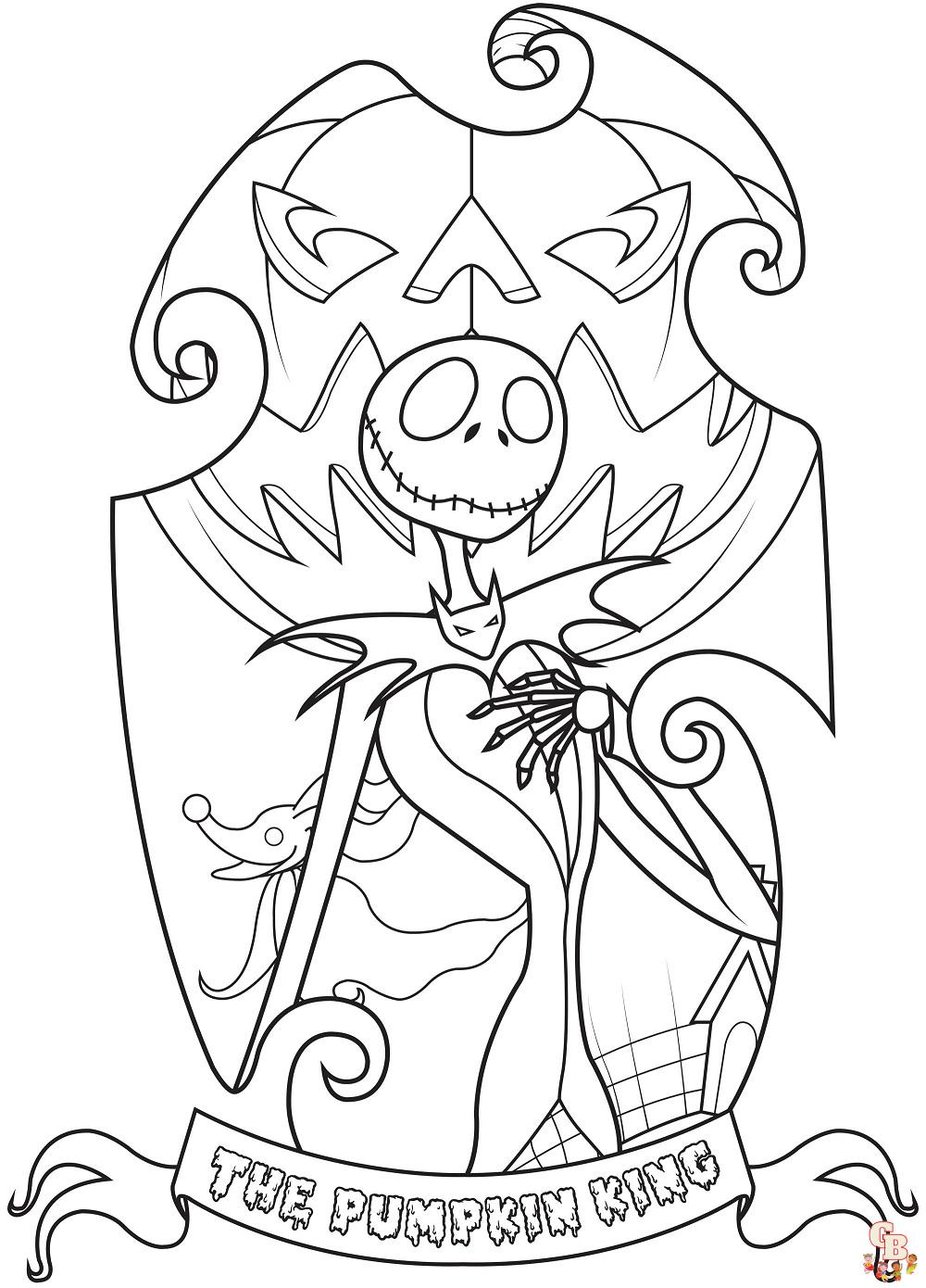 Get creative with jack skellington coloring pages