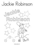 Jackie robinson coloring page