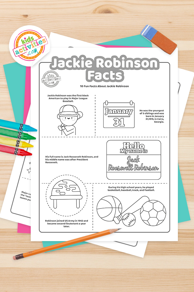 Printable jackie robinson facts for kids kids activities blog