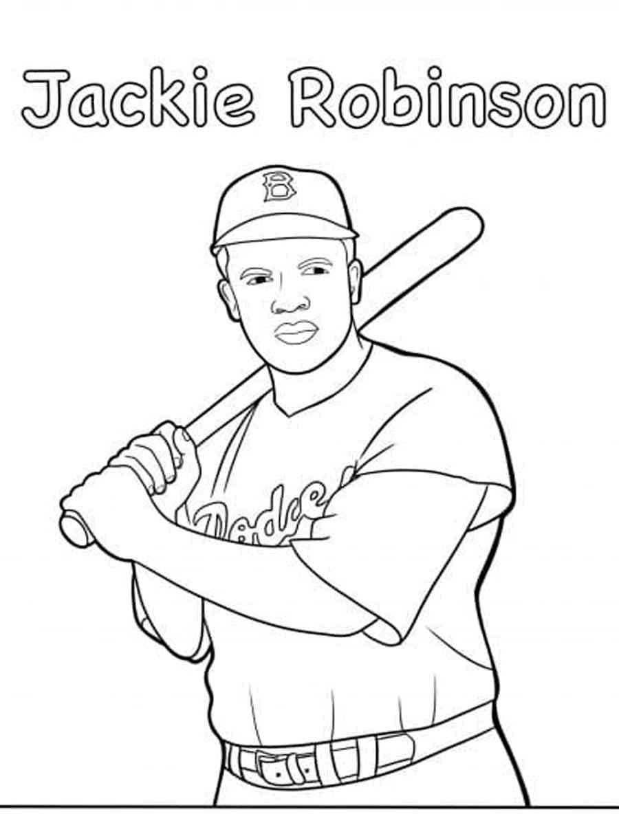 Jackie robinson coloring page