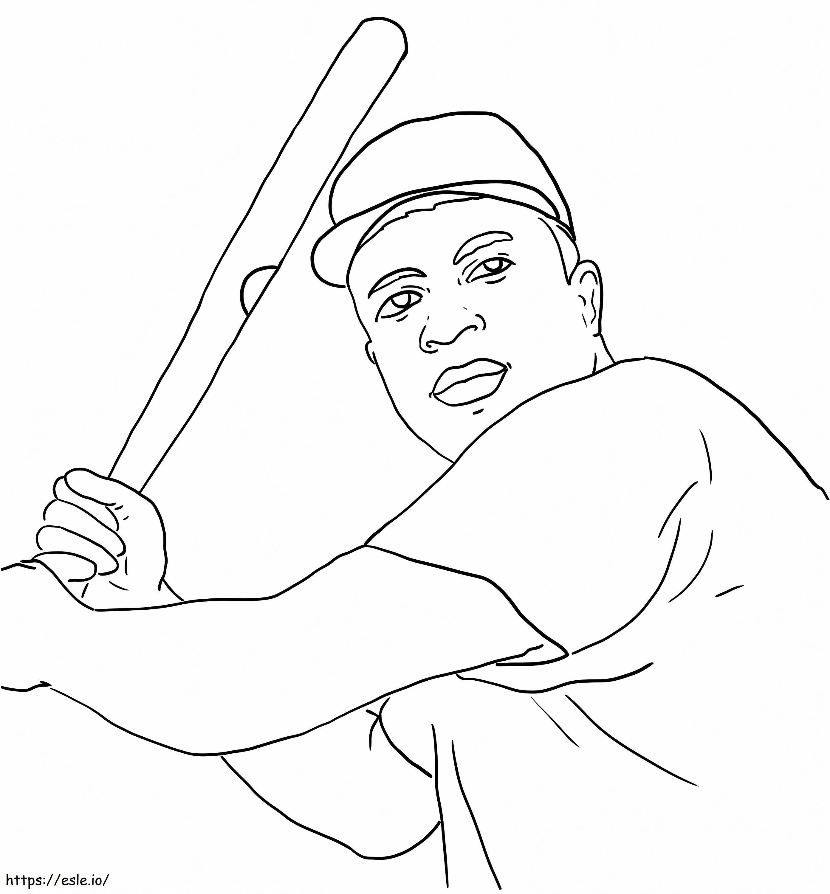 Jackie robinson coloring page