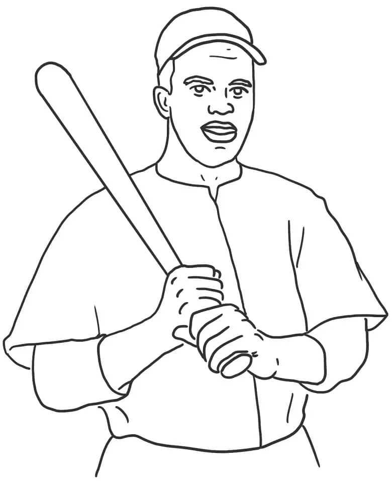 Jackie robinson coloring page