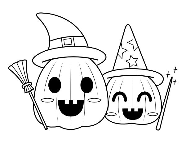 Printable witch and wizard jack
