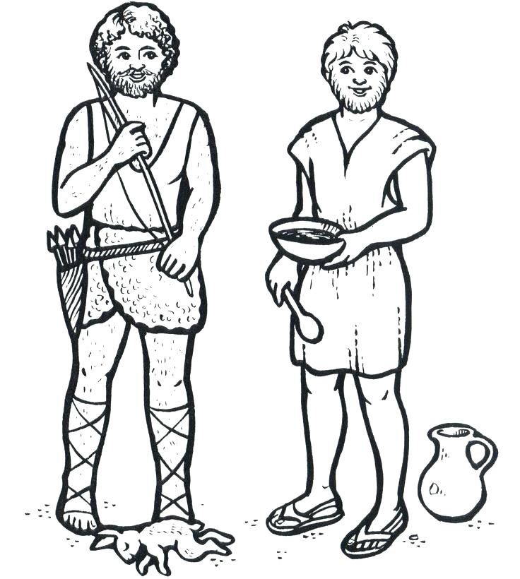 Jacob and esau coloring pages