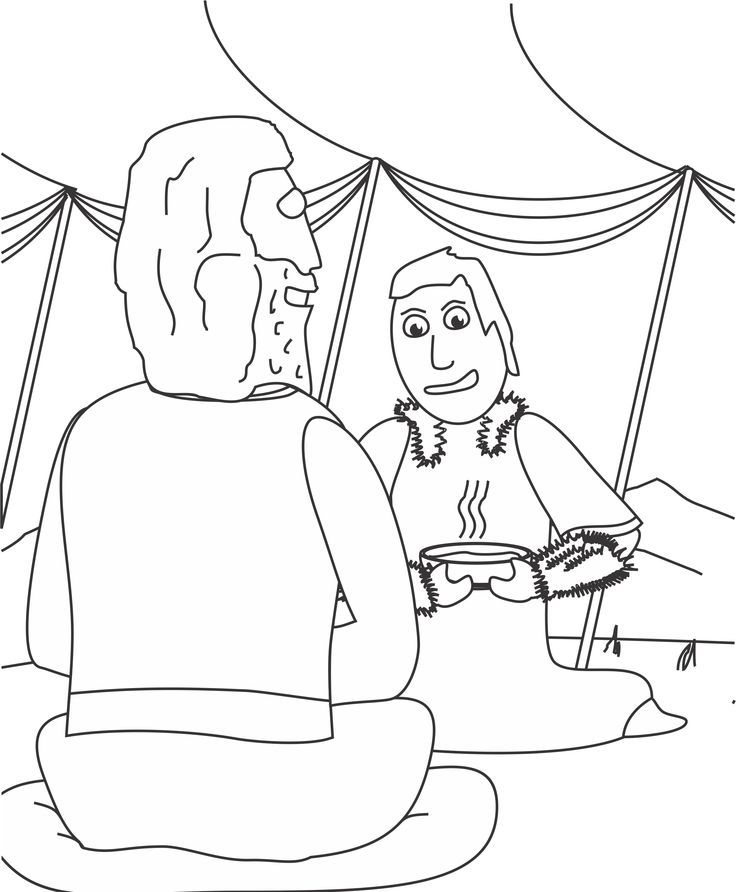 Jacob and esau coloring pages