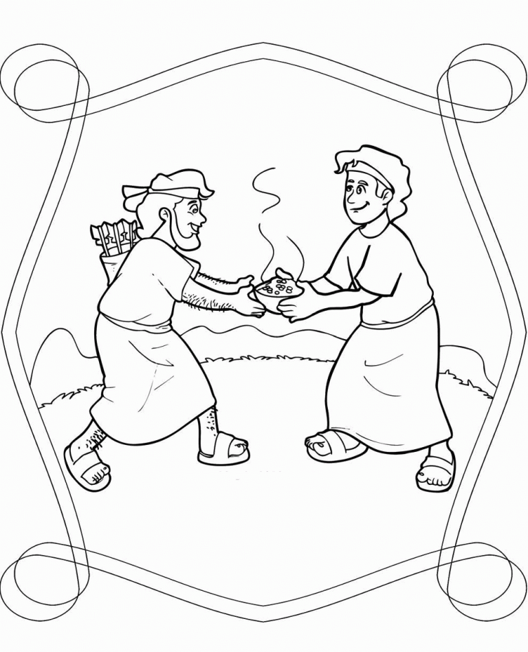 Jacob and esau coloring pages