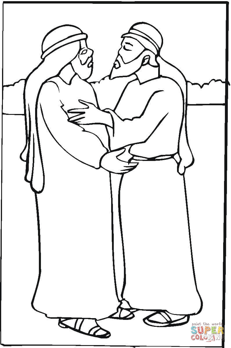 Jacob and esau coloring page free printable coloring pages