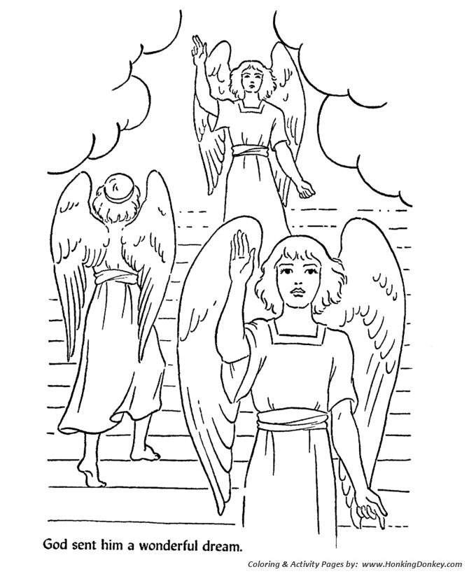 Bible story characters coloring page sheets