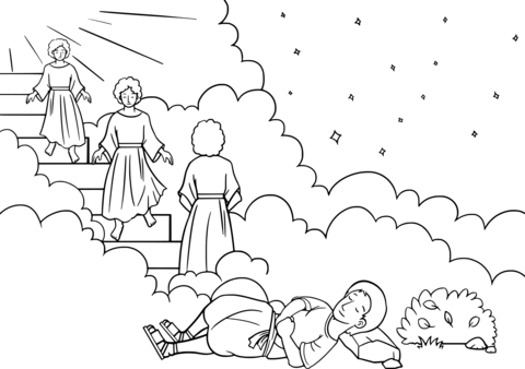 Jacobs ladder dream coloring page free printable coloring pages