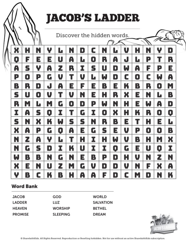 Genesis jacobs ladder sunday school coloring pages clover media