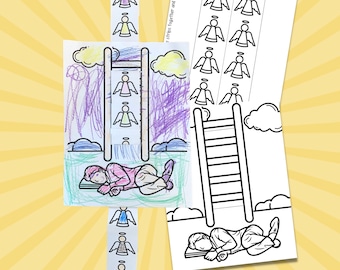 Jacobs ladder activity sunday school craft bible lesson for kids kids bible coloring sunday school printable bible study for kids