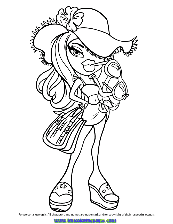 Bratz coloring pages printable for free download