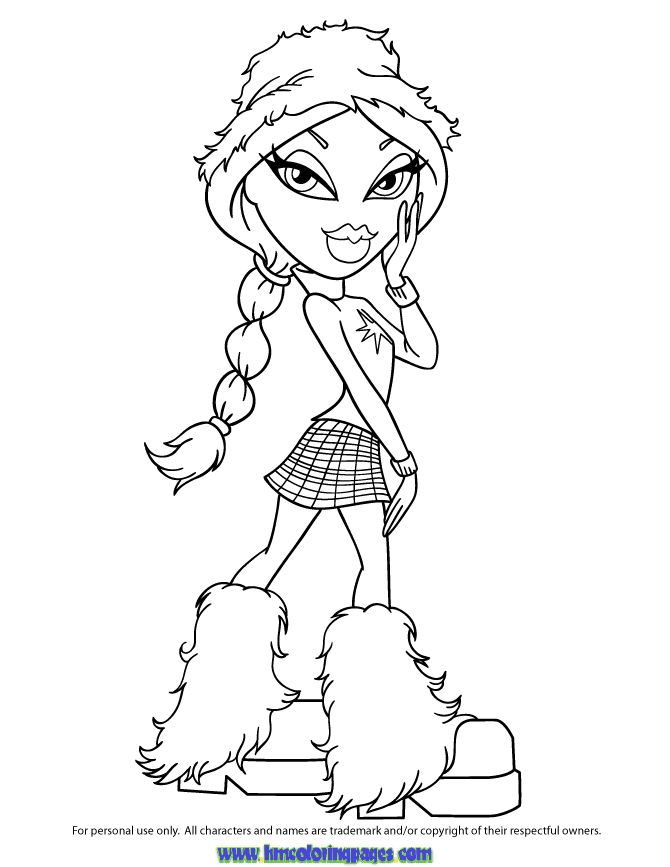 Bratz coloring pages printable for free download