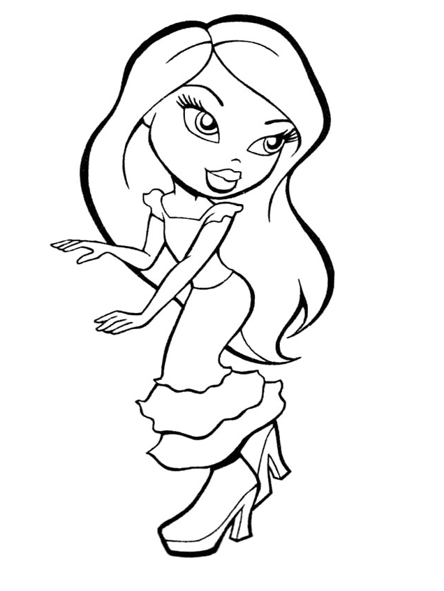 Bratz coloring pages printable for free download