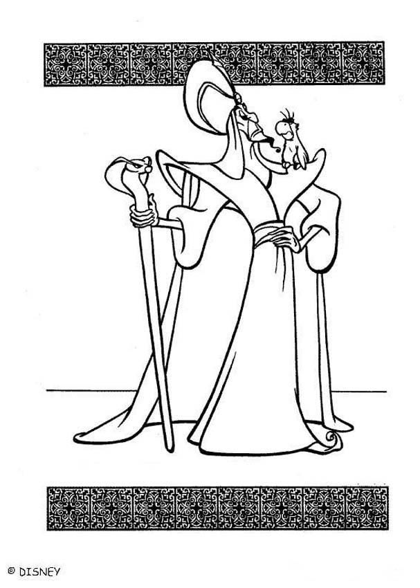 Jafar and iago coloring pages