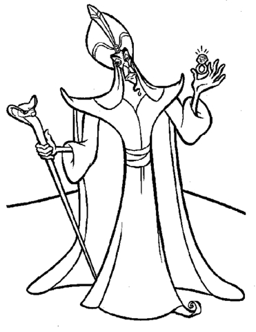 Jafar coloring page free printable coloring pages