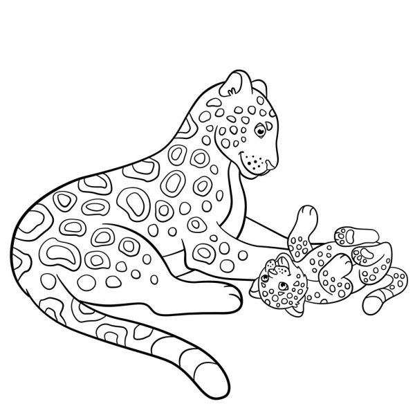 Coloring pages coloring pages mother jaguar printable