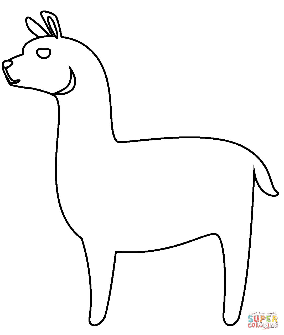 Llama emoji coloring page free printable coloring pages