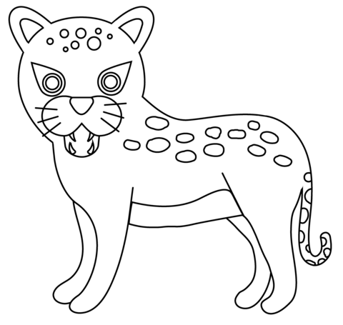 Leopard emoji coloring page free printable coloring pages