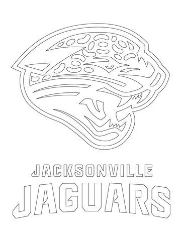 Jacksonville jaguars logo coloring page from nfl category select from printable câ jacksonville jaguars logo jacksonville jaguars football coloring pages